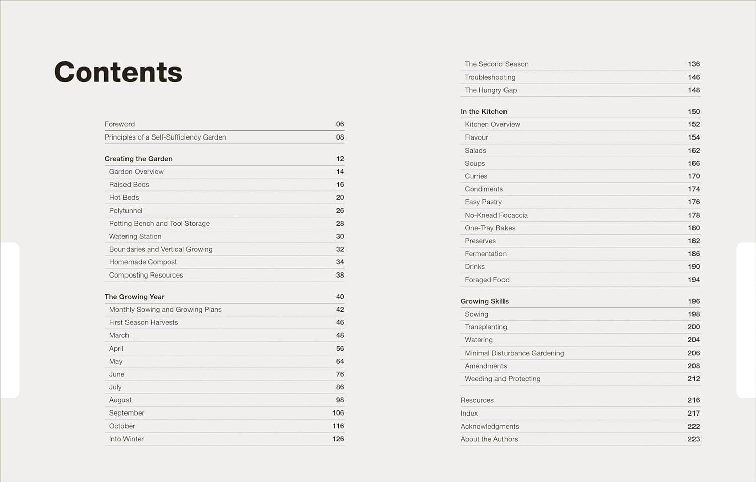 Contents Cover Self Sufficiency Garden