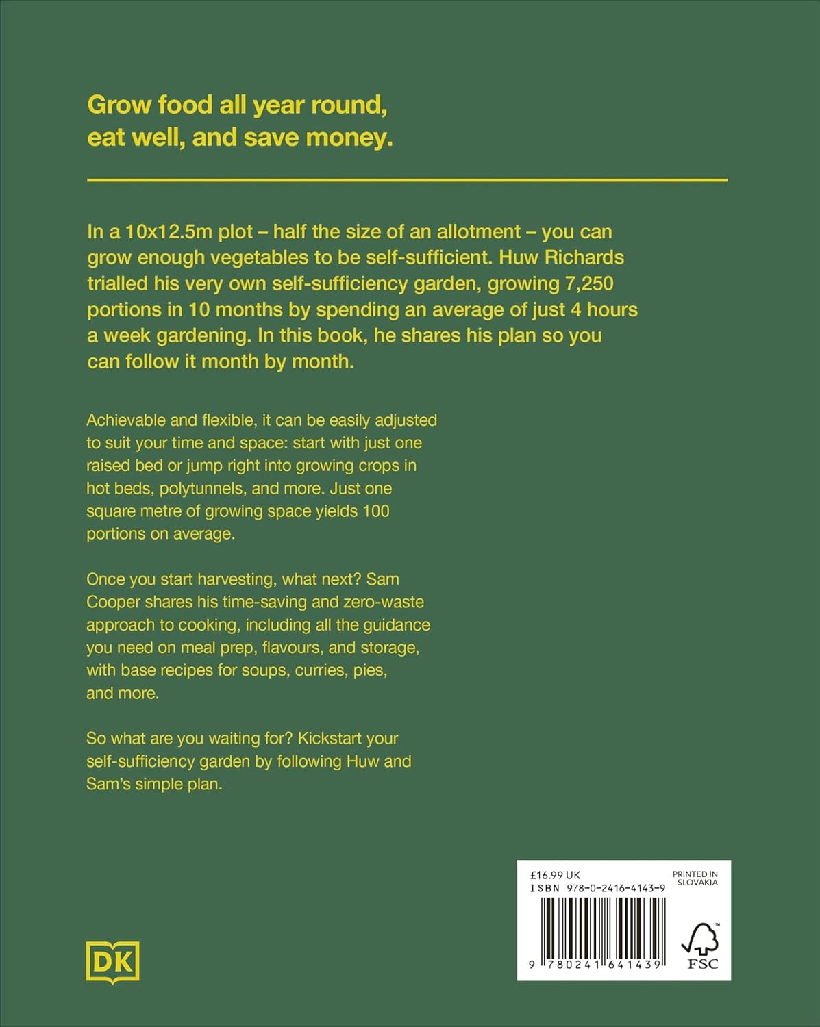 Back Cover Self Sufficiency Garden